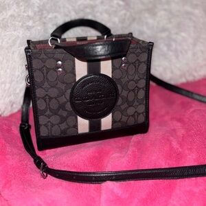 Coach C8417 Dempsey Tote 22 In Signature Jacquard Stripe Patch